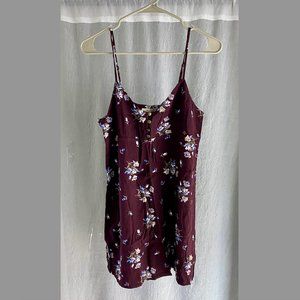 Urban Outfitters M dark purple, floral print mini dress